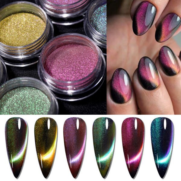 9D Cat Eye Magnetic Powder for Nails - Image 2