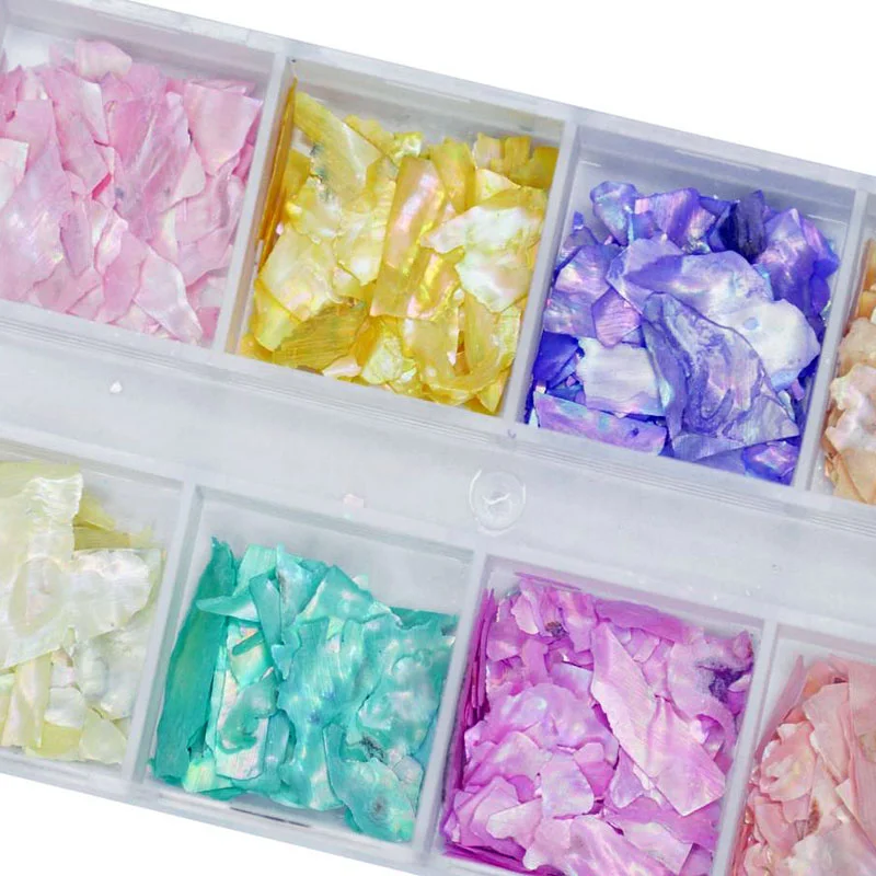 12 Grid Glitter abalone shell flakes for nail art - Image 6