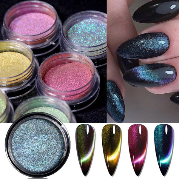 9D Cat Eye Magnetic Powder for Nails - Image 4