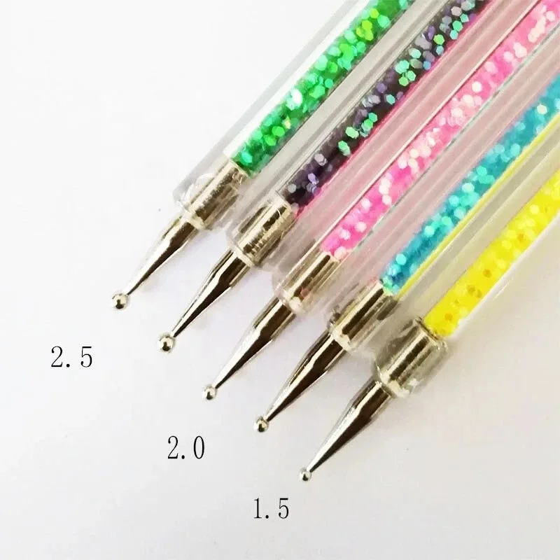 Nails Brushes With Dotting Tools 5Pcs/Sets - Image 2