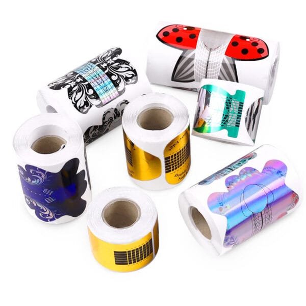 100pcs*1 Roll Self-Adhesive Russian Nail Forms