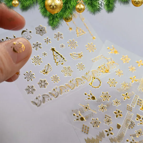30Pcs/Sets 3D Luxury Gold Nail Art Sticker - Image 4