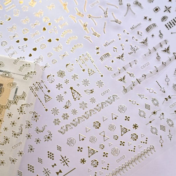 30Pcs/Sets 3D Luxury Gold Nail Art Sticker - Image 5