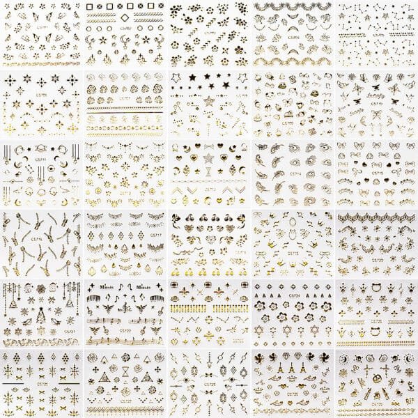 30Pcs/Sets 3D Luxury Gold Nail Art Sticker - Image 6